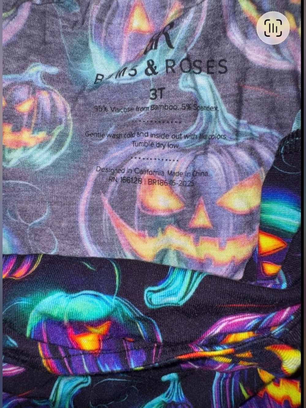 B&R Neon Rainbow Jack-o-Lantern Romper 3T Grail - Picture 3 of 8